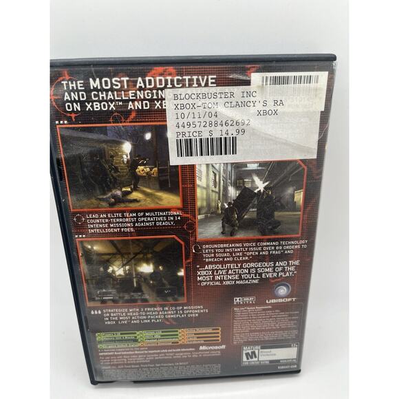 Tom Clancy's Rainbow Six 3 (Microsoft Xbox, 2003) Complete w/ Manual - Tested - Picture 2 of 7